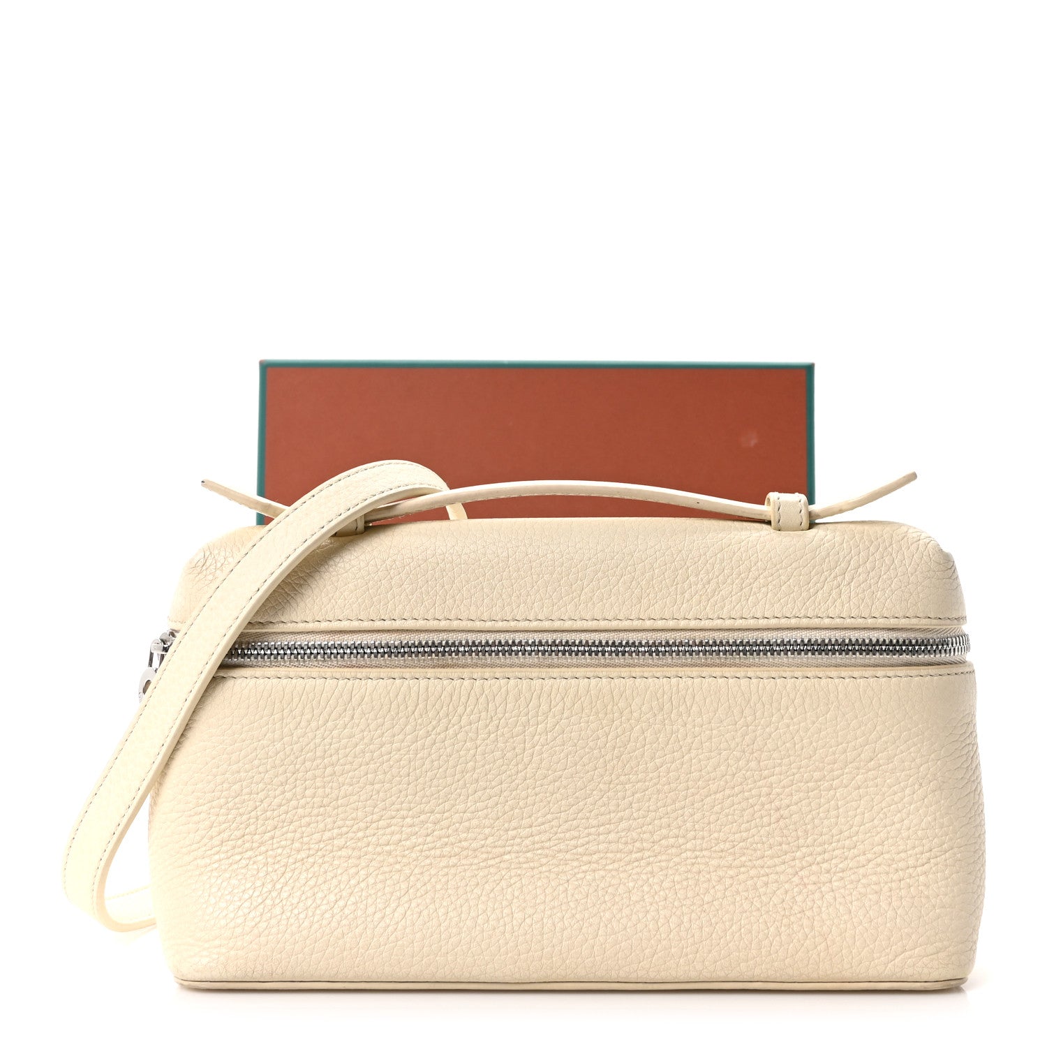 Grained Calfskin L19 Extra Pocket Pouch Whisper White