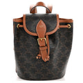 Triomphe Canvas Calfskin Mini Folco Backpack Tan