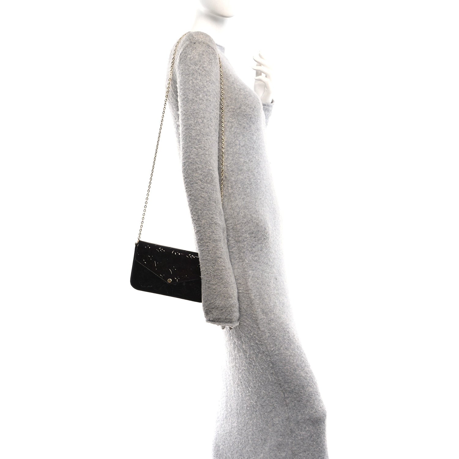 Vernis Pochette Felicie Chain Wallet Amarante