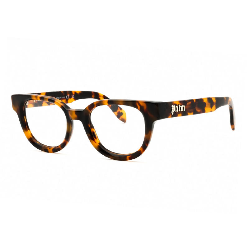 Palm Angels Eyeglasses Round Full Rim, Light Pink Frame and Clear Demo Lenses Lens PERJ01BSTYLE1B3B00