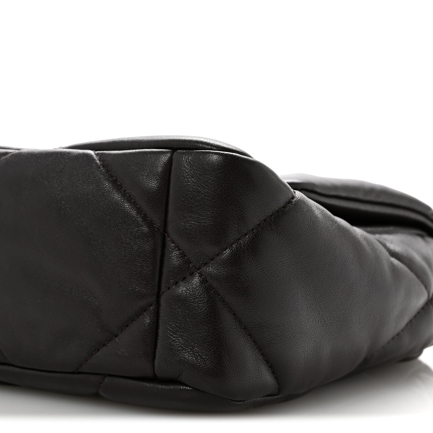 Lambskin Quilted Medium Chanel 19 Flap Dark Brown