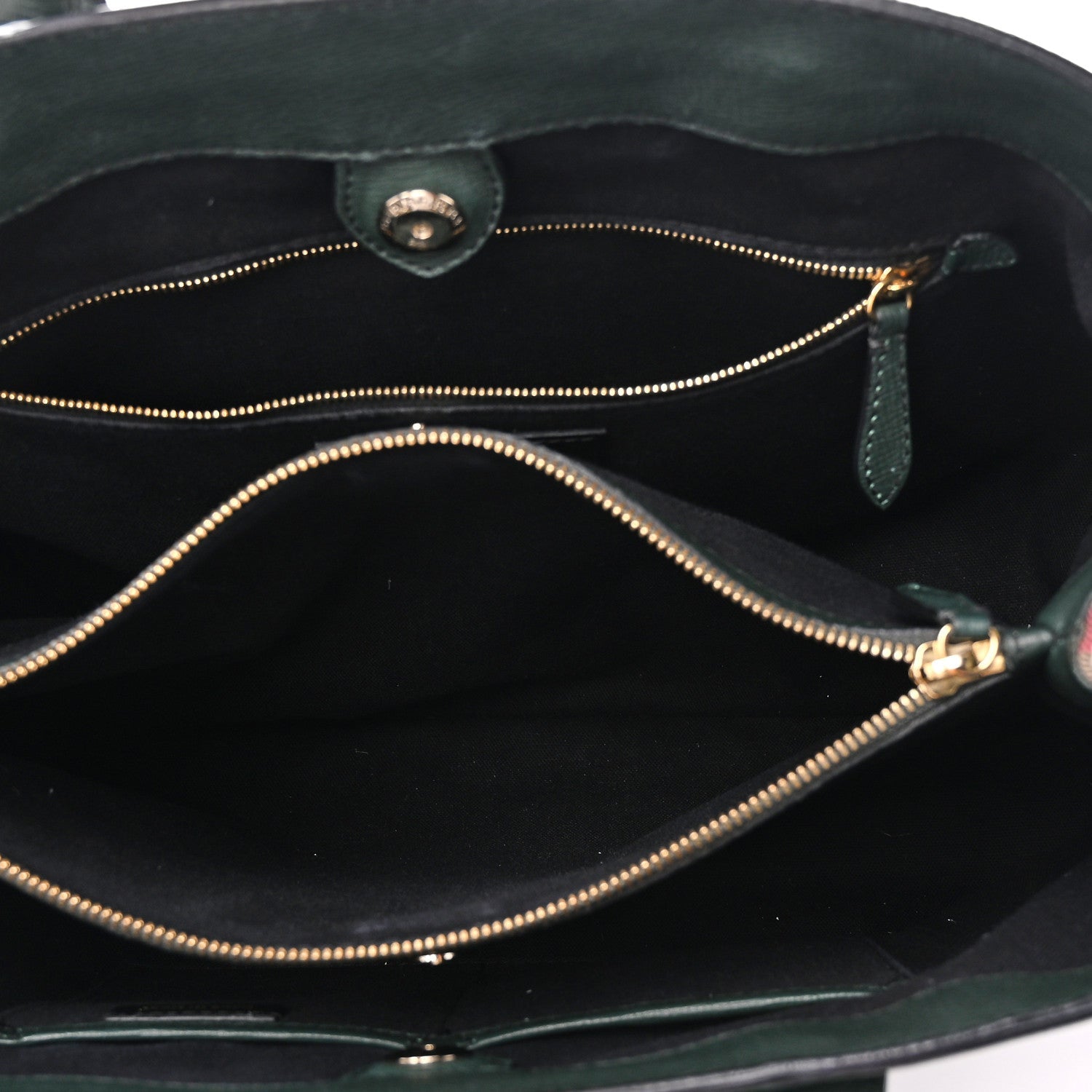 Derby Calfskin House Check Large Banner Tote Dark Bottle Green