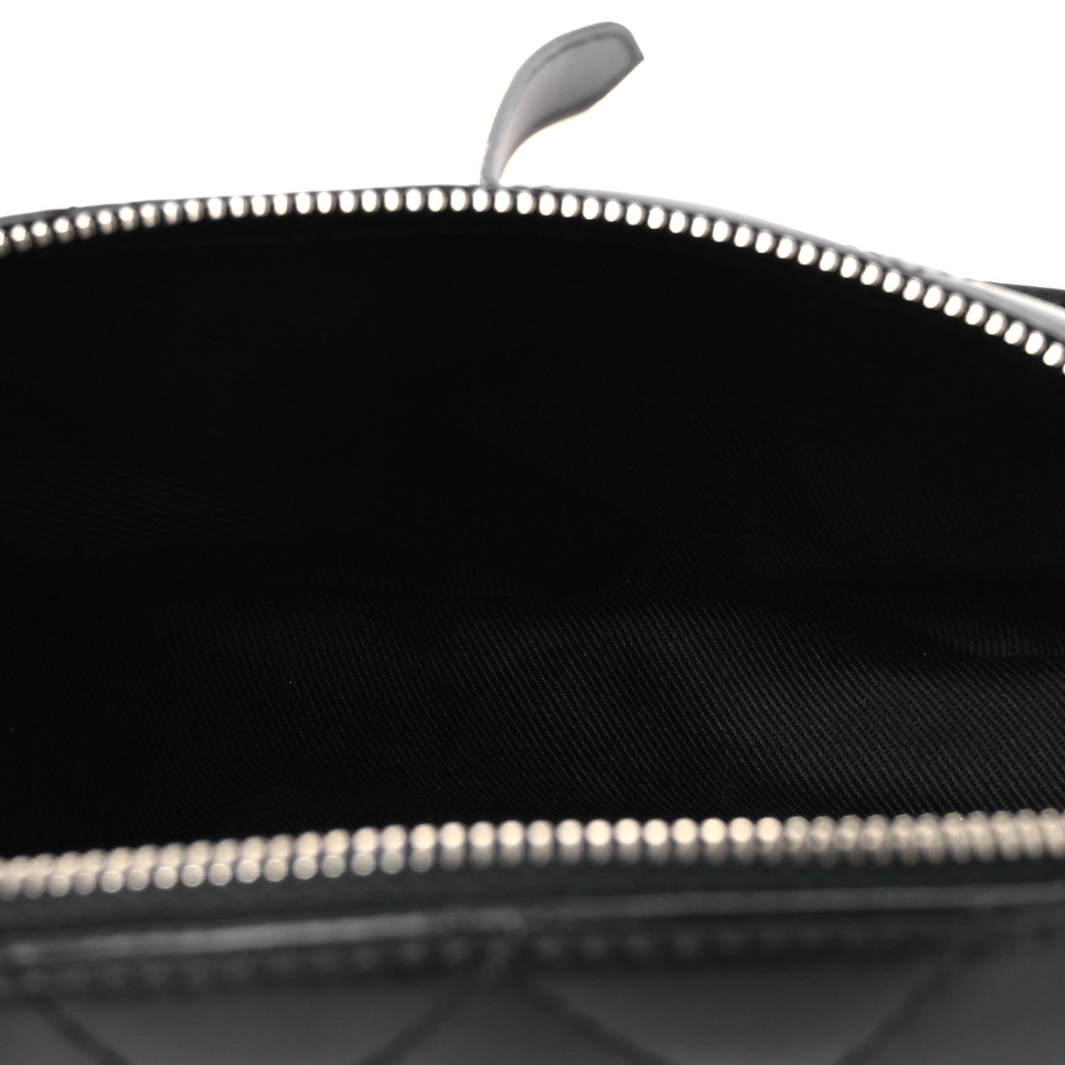Calfskin Quilted Waist Belt Bag Black