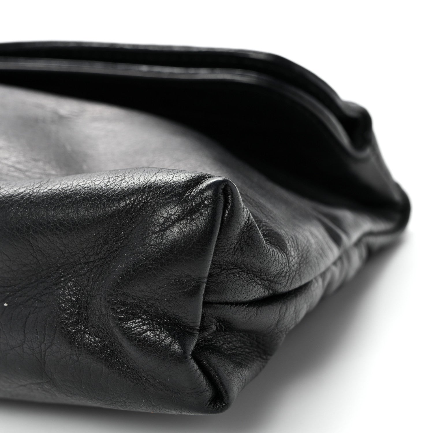 Calfskin Bamboo Croisette Clutch Black