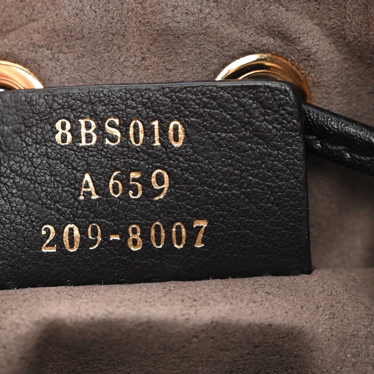 Vitello Liberty F is Fendi Bi-Color FF 1974 Embossed Mini Mon Tresor Bucket Bag Maya Black