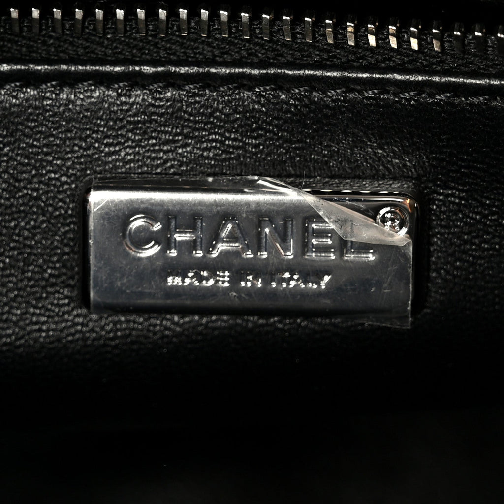 Satin Strass Mini Flap Silvery Black