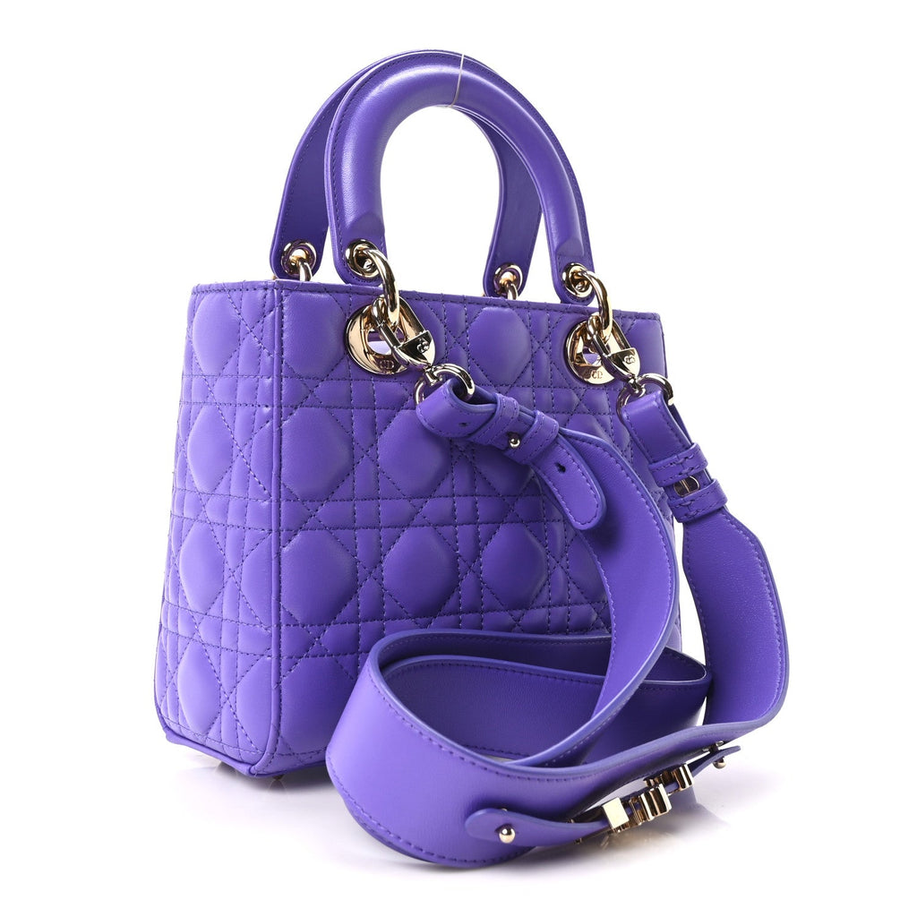Lambskin Cannage Small My ABCDior Lady Dior Purple