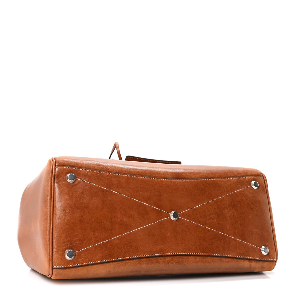 Vegetable Tanned Lambskin Medium Bel Air Carry All Bag Tan Cowboy
