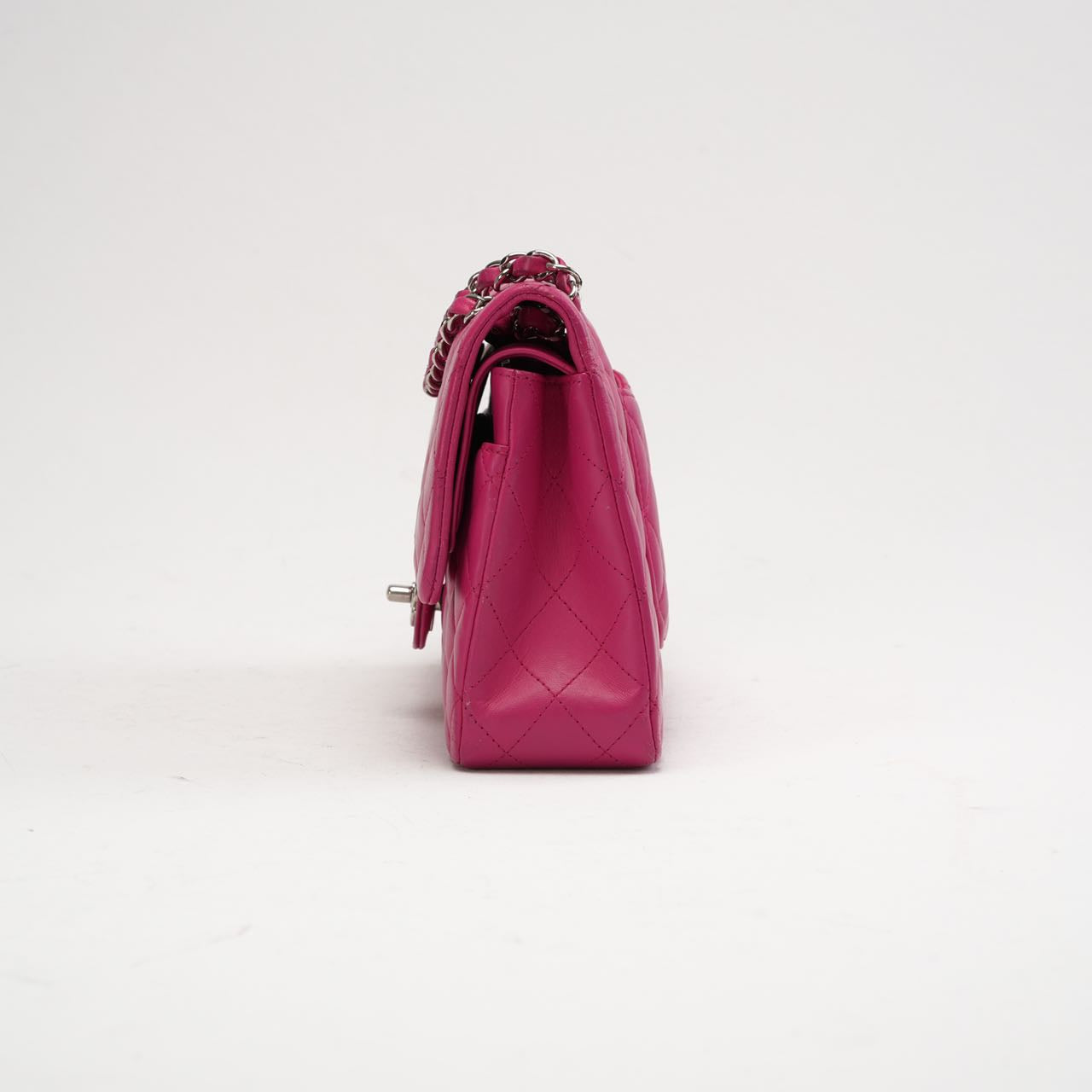 Chanel Pink Timeless Medium Double Flap Bag 2014