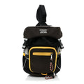Nylon Leo Sling Bag Black Yellow Grey