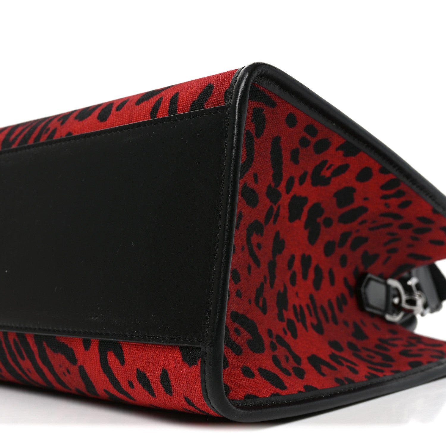 Dauphine Leopard Logo Market Bag Red Black