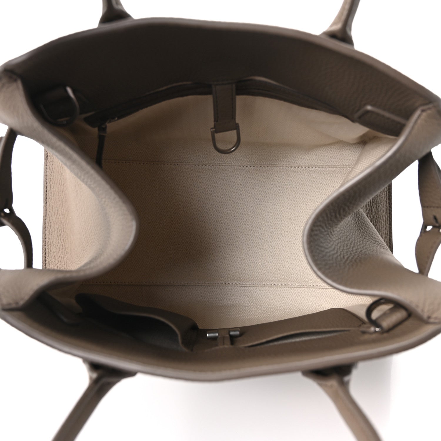 Matte Grained Calfskin Soft Margaux 12 Smoked Taupe