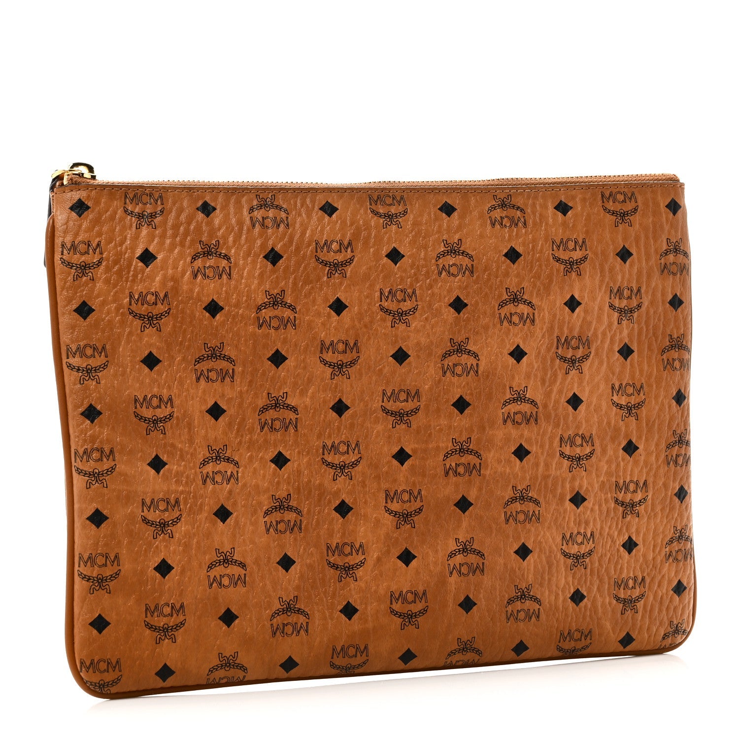 Visetos Medium Crossbody Pouch Cognac