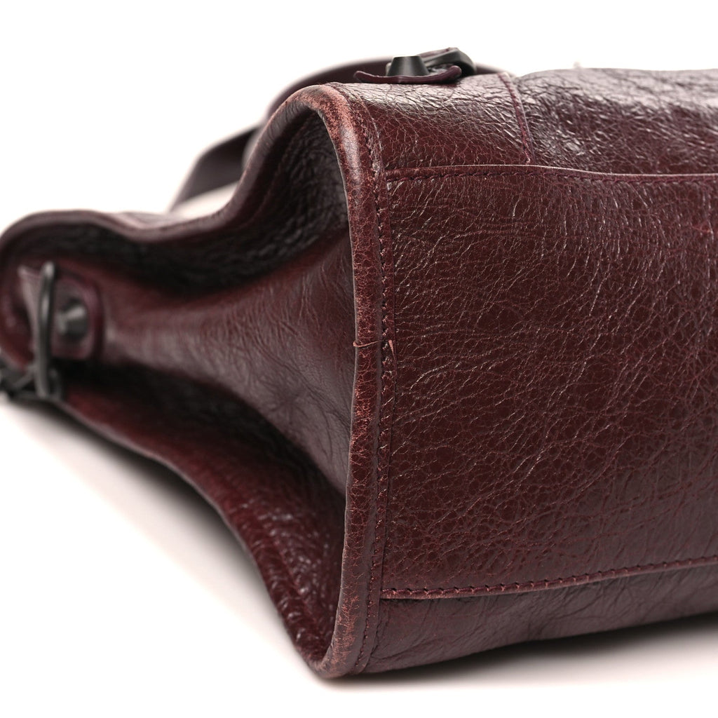 Agneau Classic Hardware Medium Le City Dark Burgundy