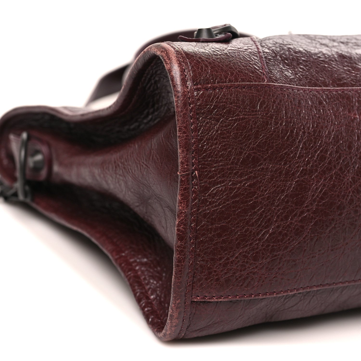 Agneau Classic Hardware Medium Le City Dark Burgundy