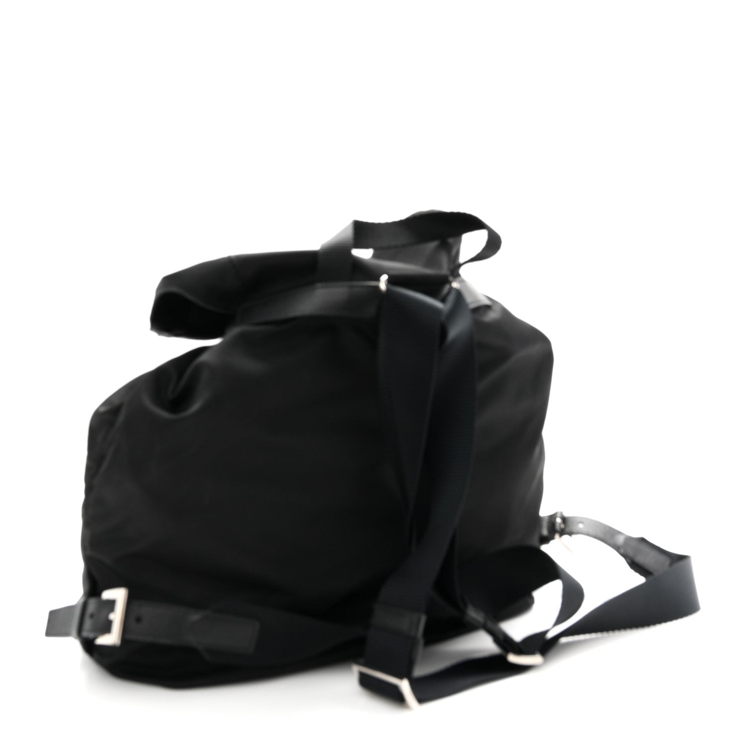 Re-Nylon Vela Saffiano Medium Backpack  Black