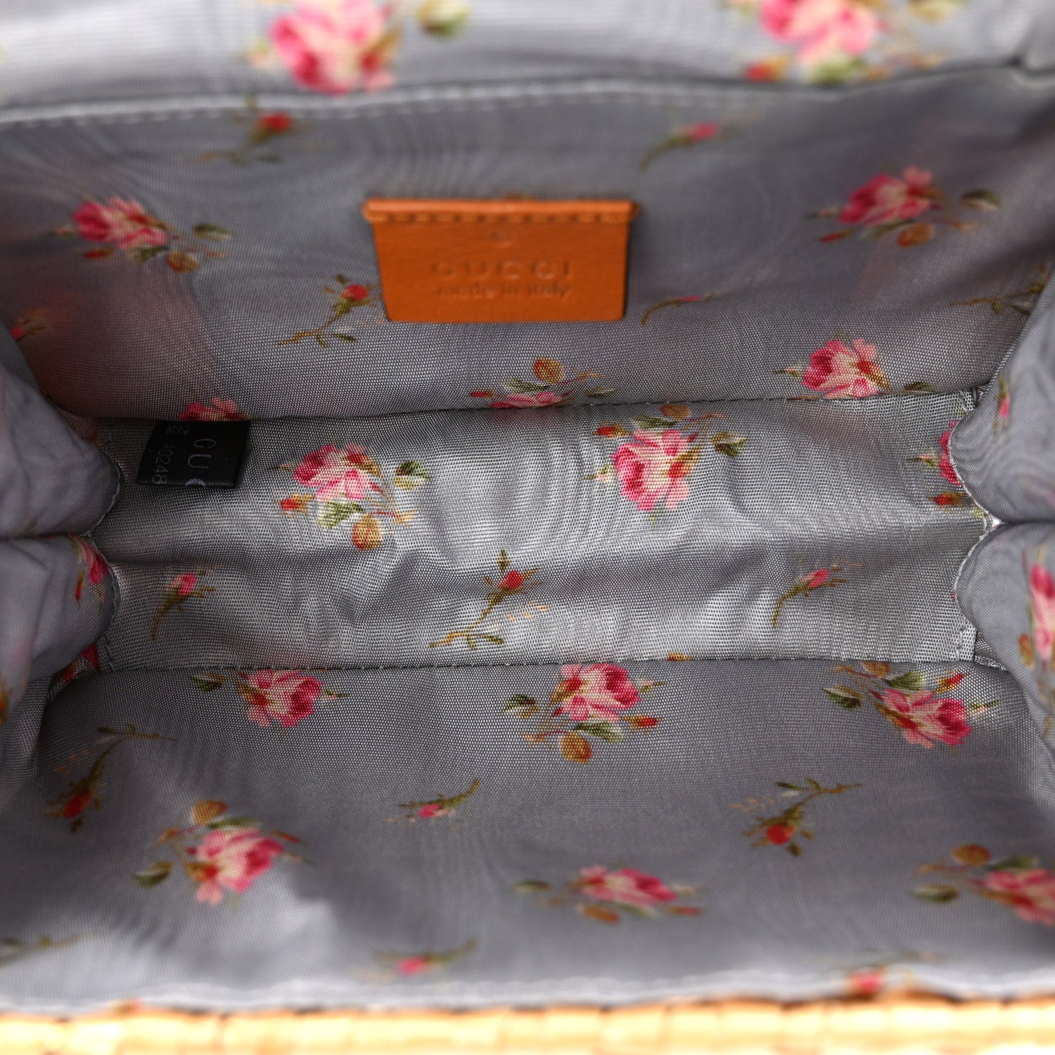 Glazed Wicker Mini Cestino Shoulder Bag Natural