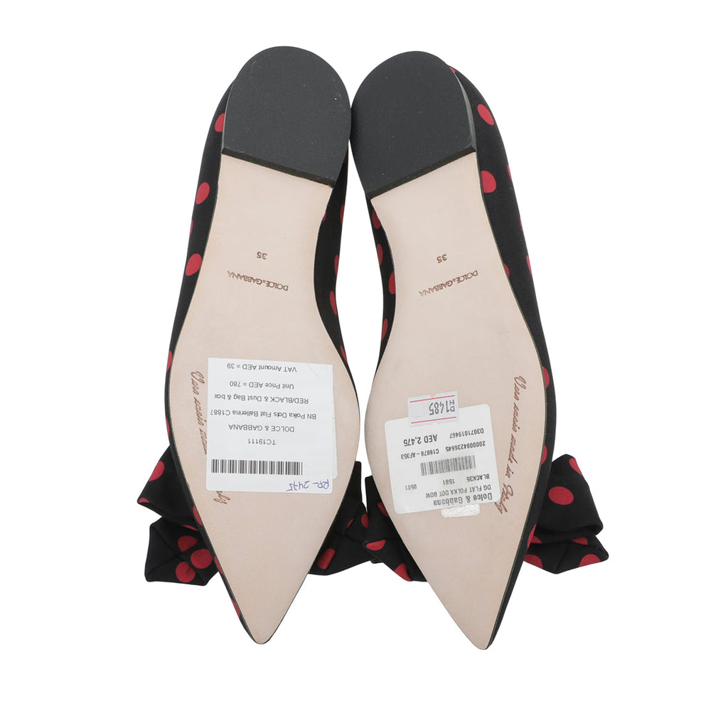 Dolce & Gabbana Bicolor Polka Dots Flat Ballerina 35