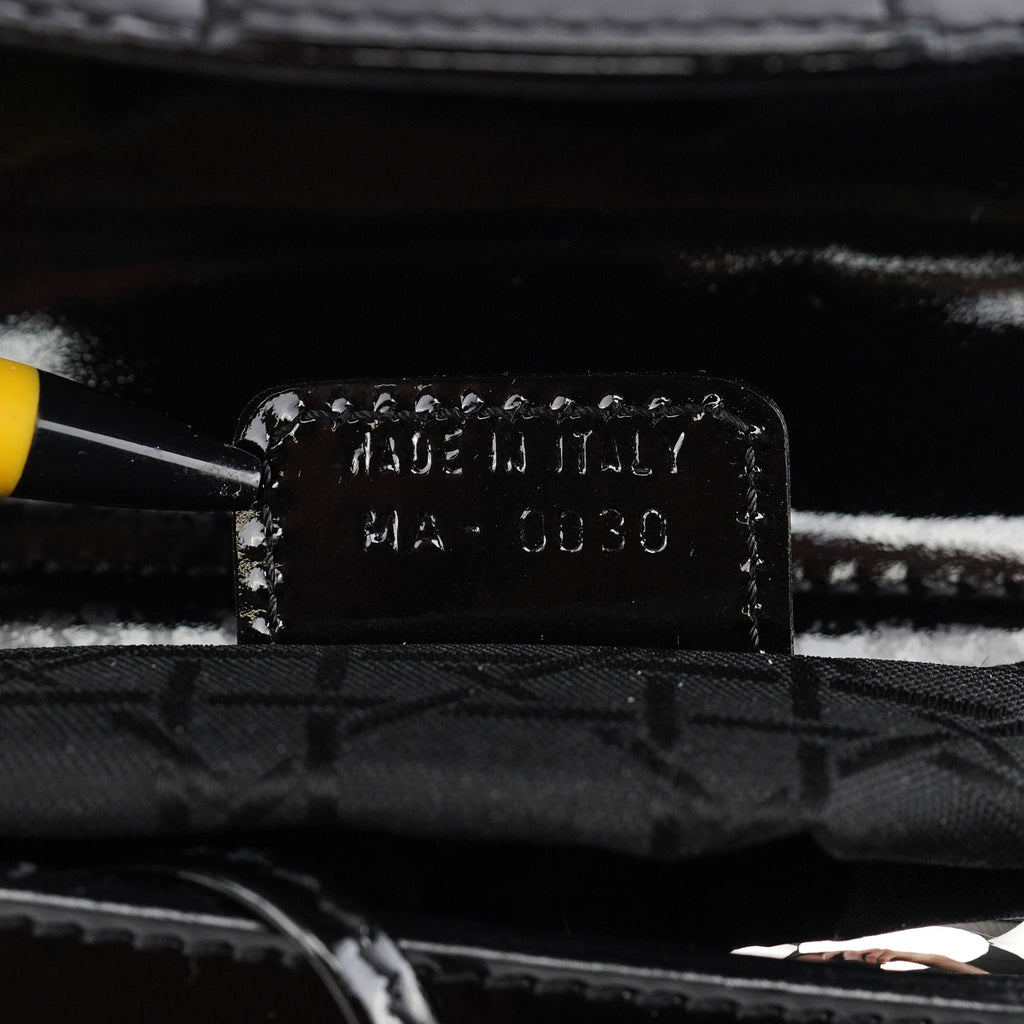 Black Patent Leather Lady Dior Bag