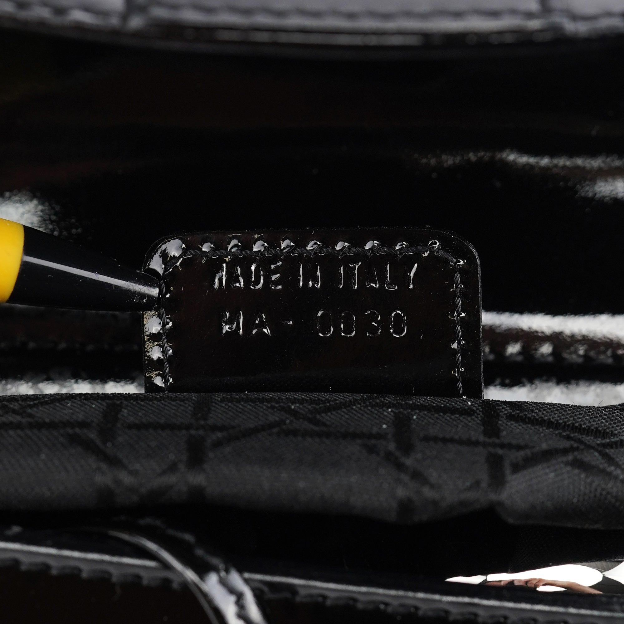 Black Patent Leather Lady Dior Bag