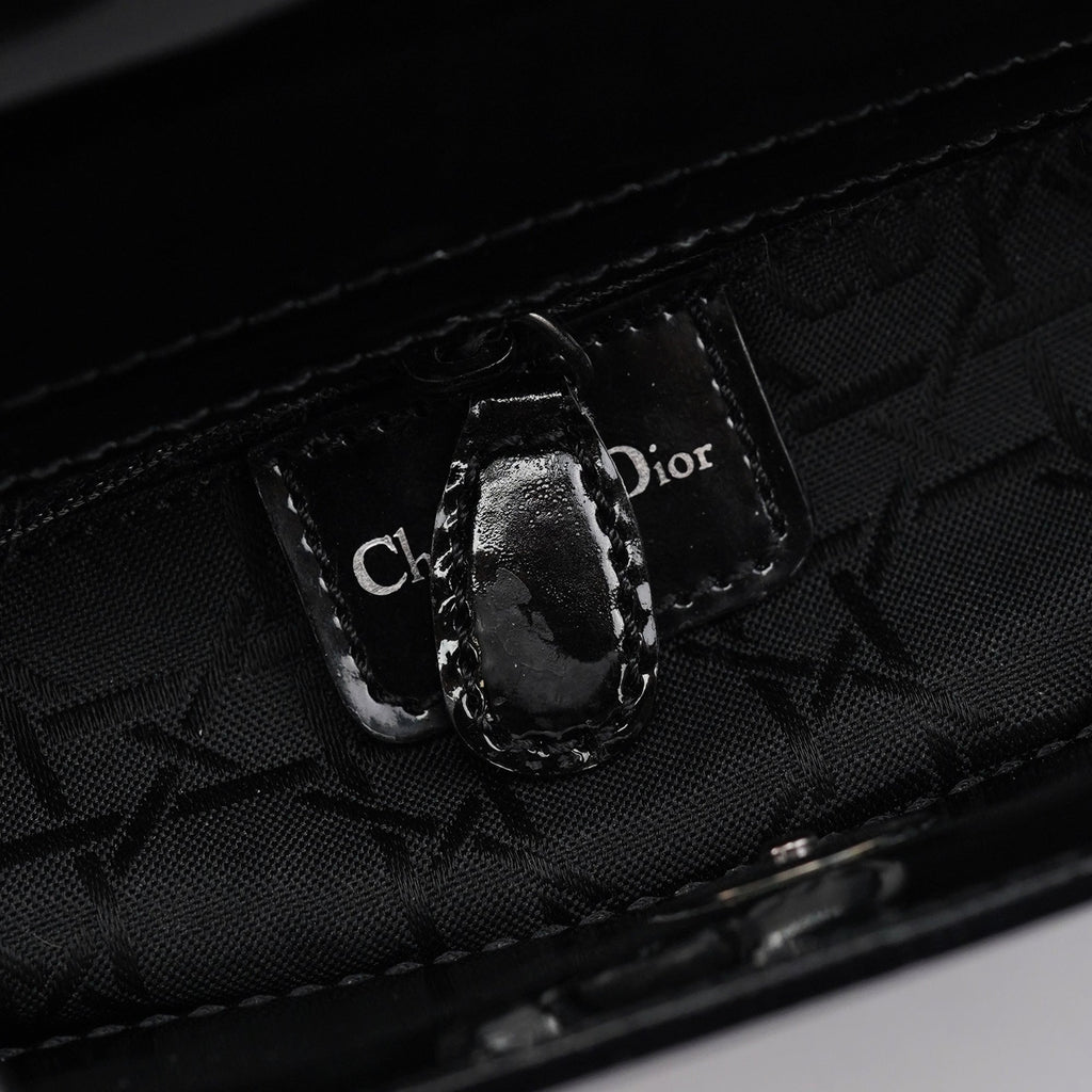 Black Patent Leather Lady Dior Bag