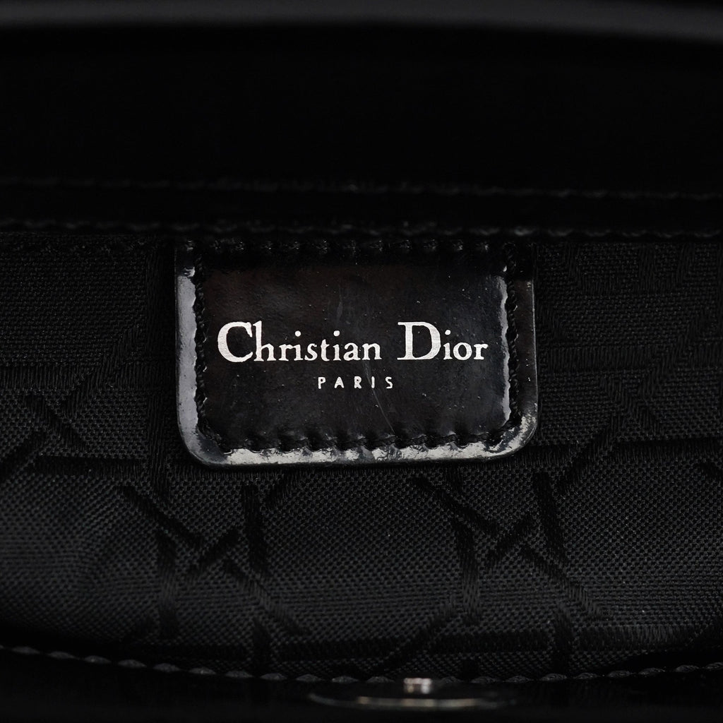 Black Patent Leather Lady Dior Bag