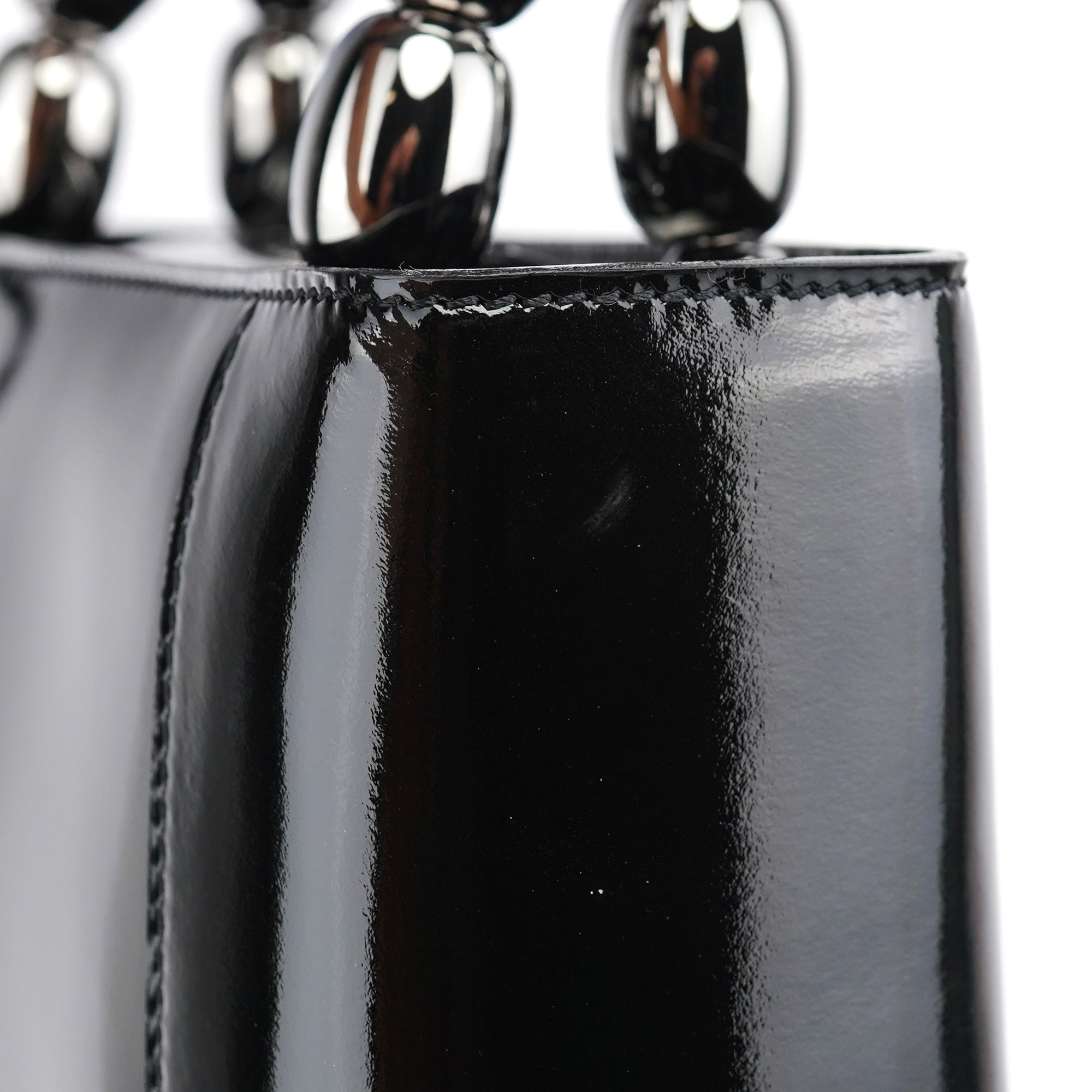 Black Patent Leather Lady Dior Bag
