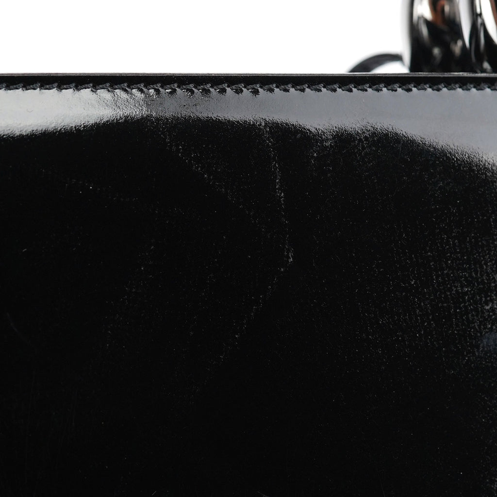 Black Patent Leather Lady Dior Bag