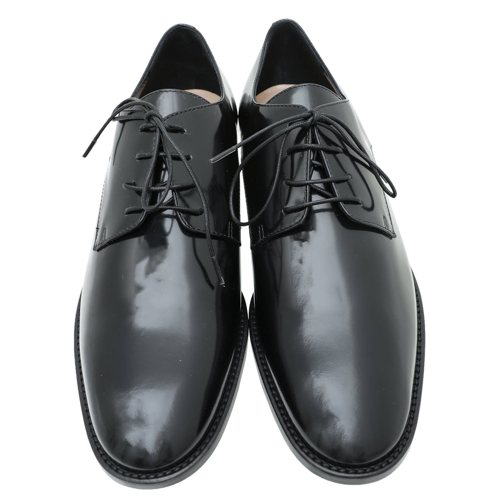 Christian Dior Black Timeless Derby Shoes 38.5