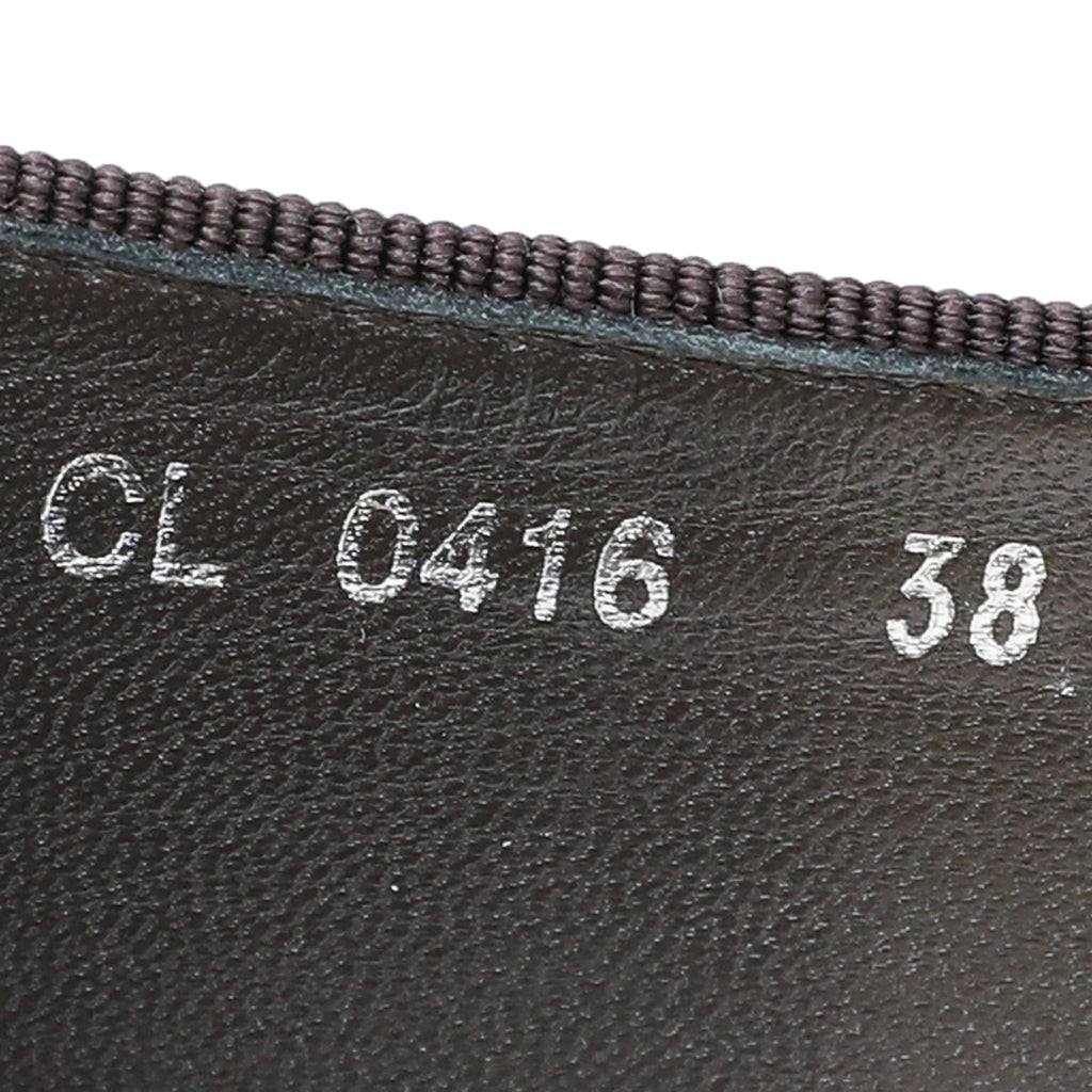 Christian Dior Deep Grey Suede Butterfly Embellished Flat Ballerina 38