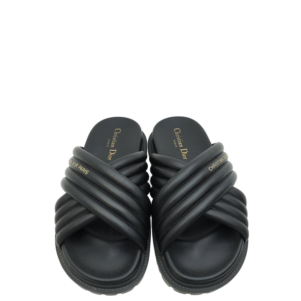 Christian Dior Black D-Cross Sandal 37.5