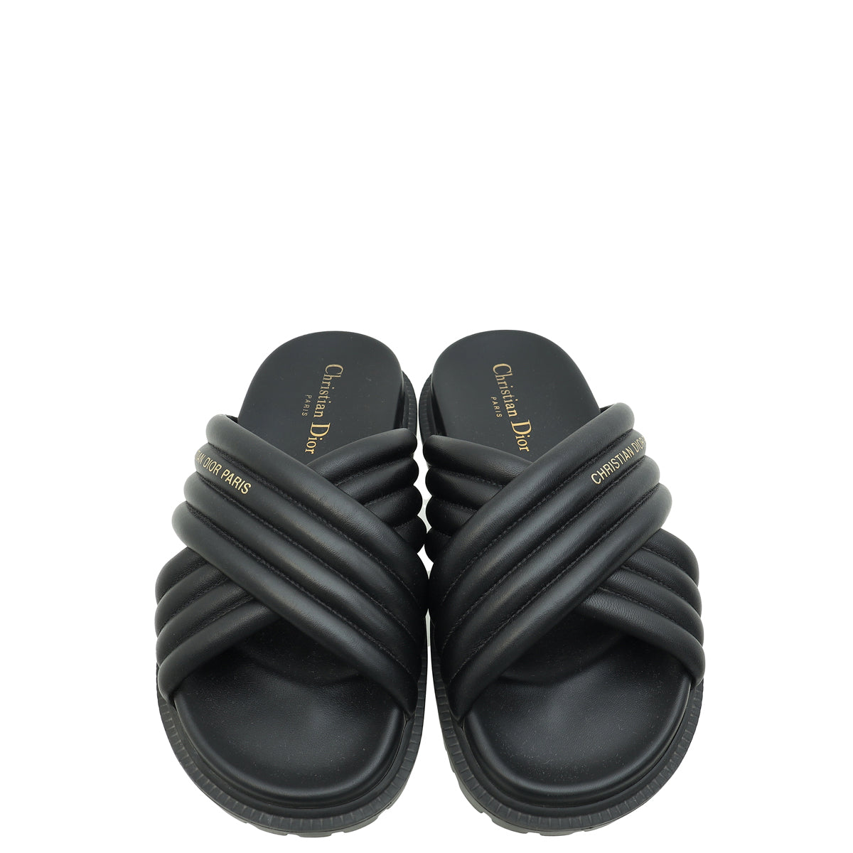 Christian Dior Black D-Cross Sandal 37.5