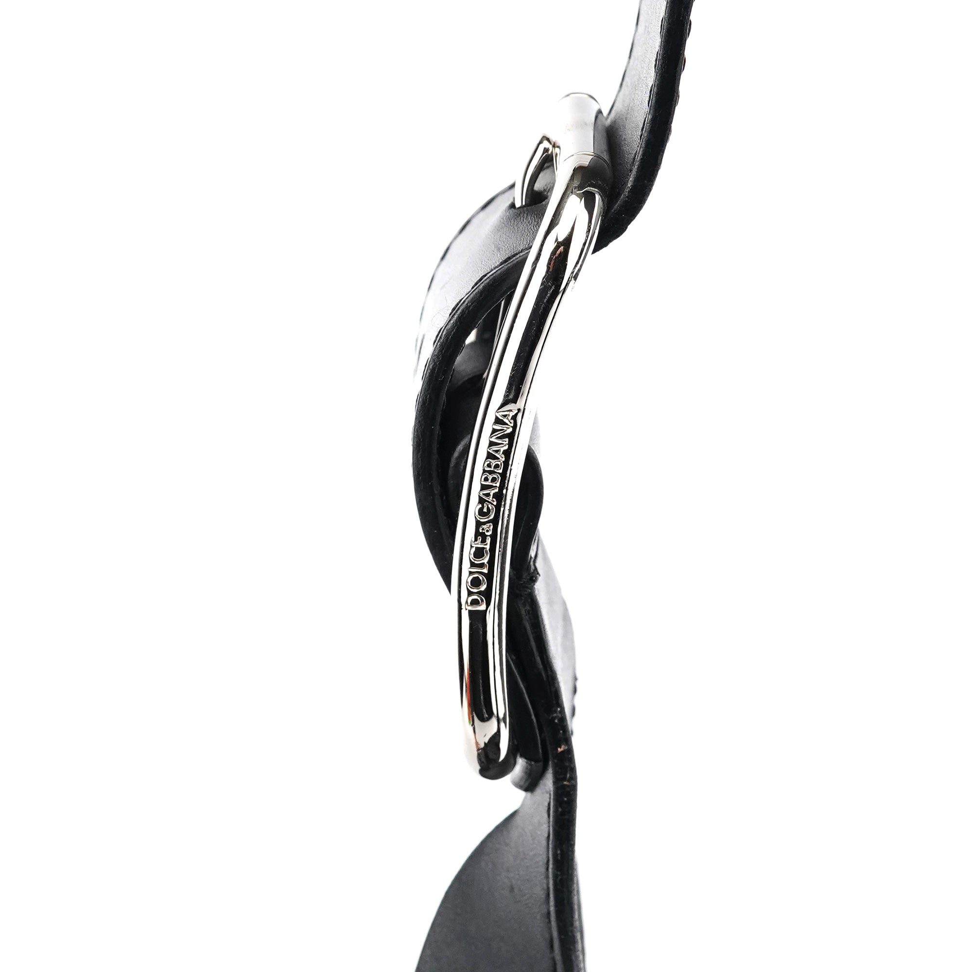 Black Calfskin Leather Horn Hobo Bag