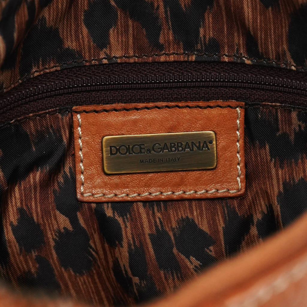 Brown Leather Fringe Hobo Shoulder Bag