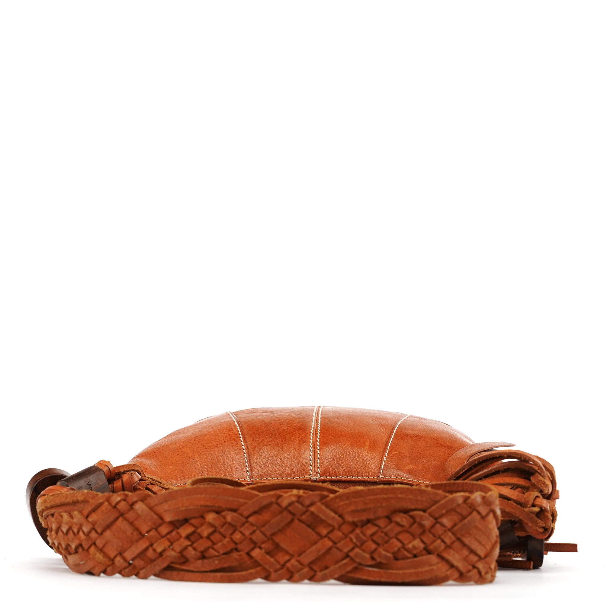 Brown Leather Fringe Hobo Shoulder Bag