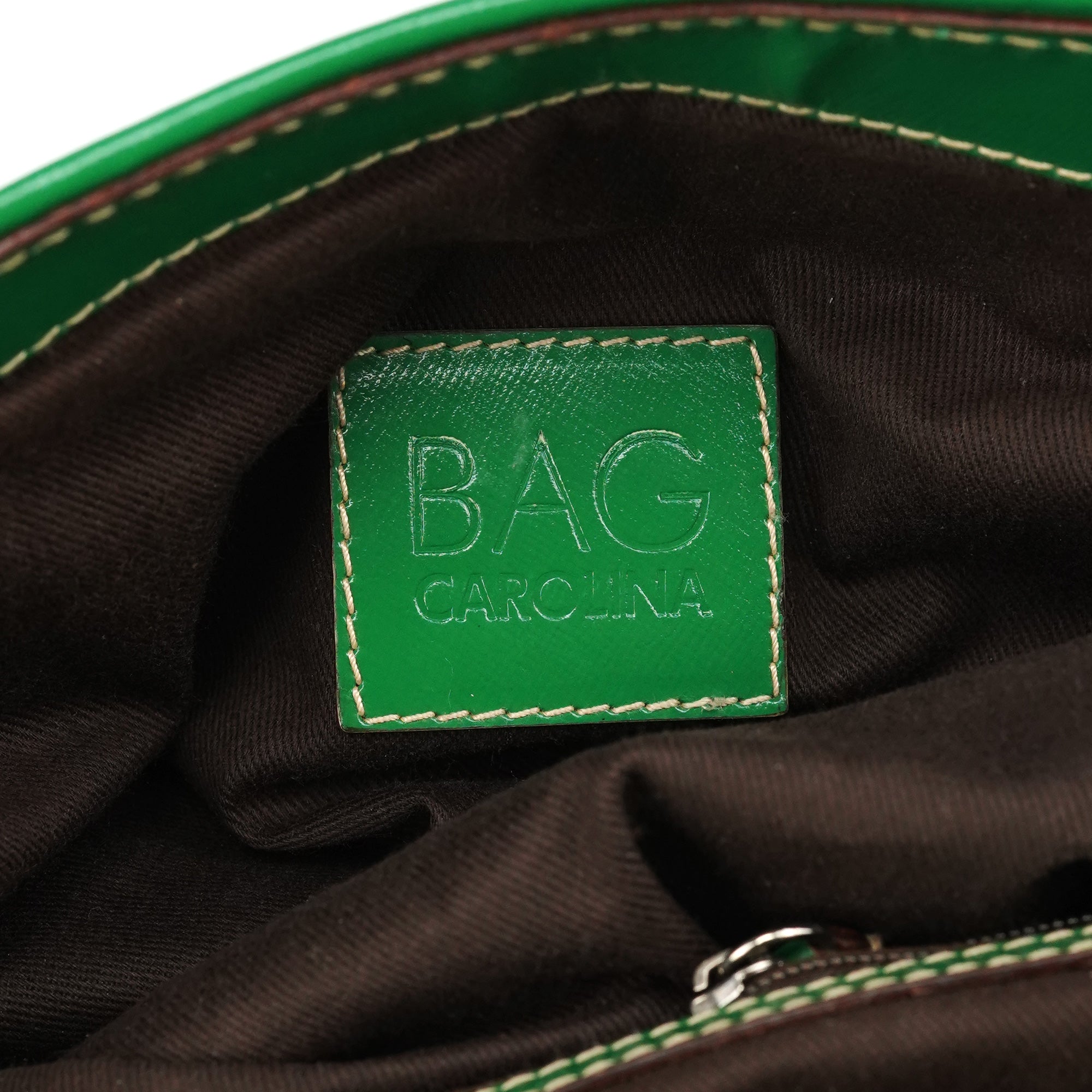Beige Green Carolina Raffia Tote Bag
