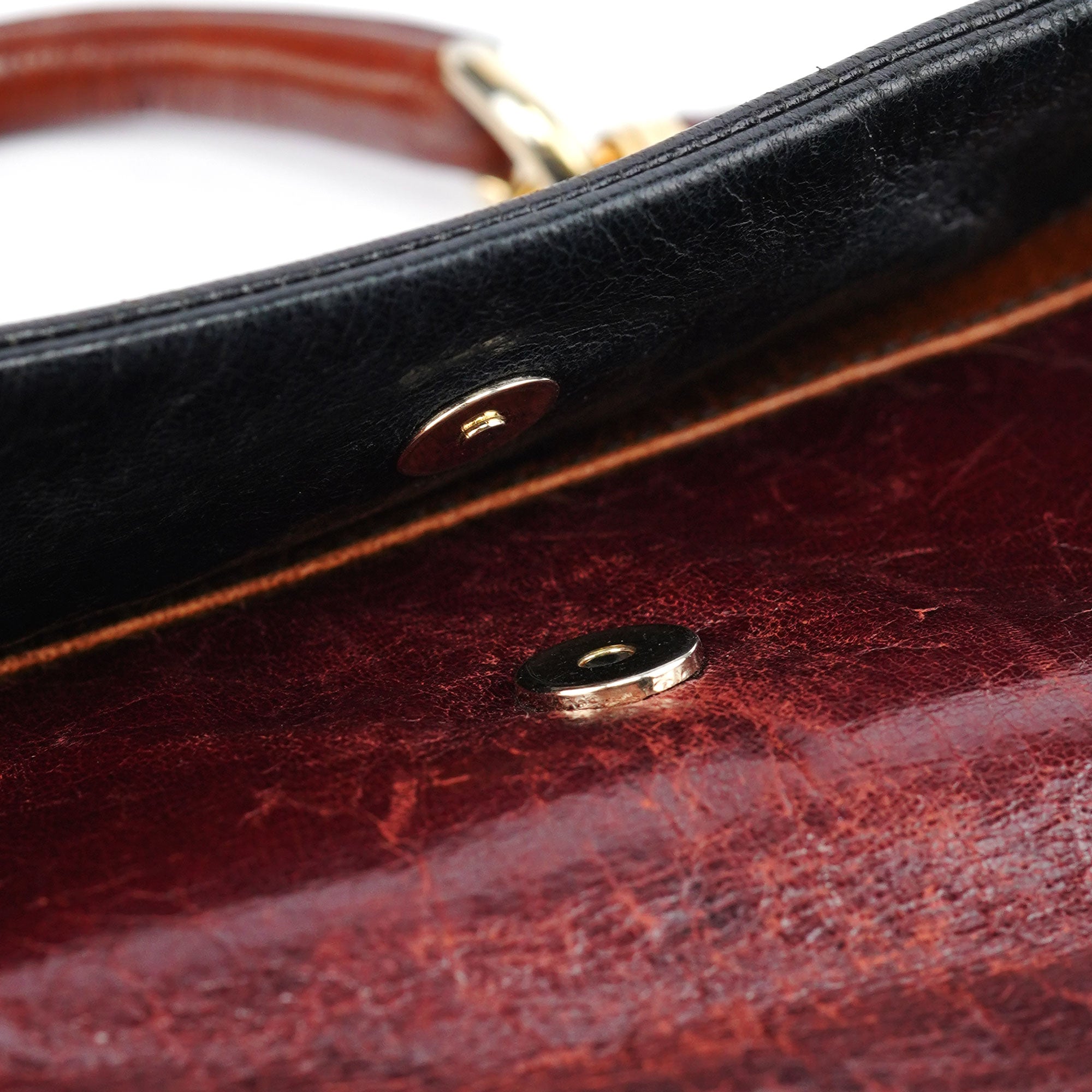 Black Brown Calfskin Sicily 2-Way Bag