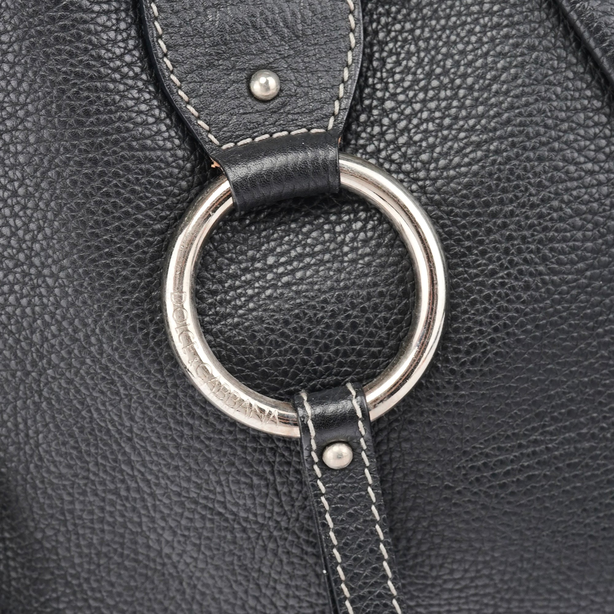 Black Calfskin DG Shoulder Bag