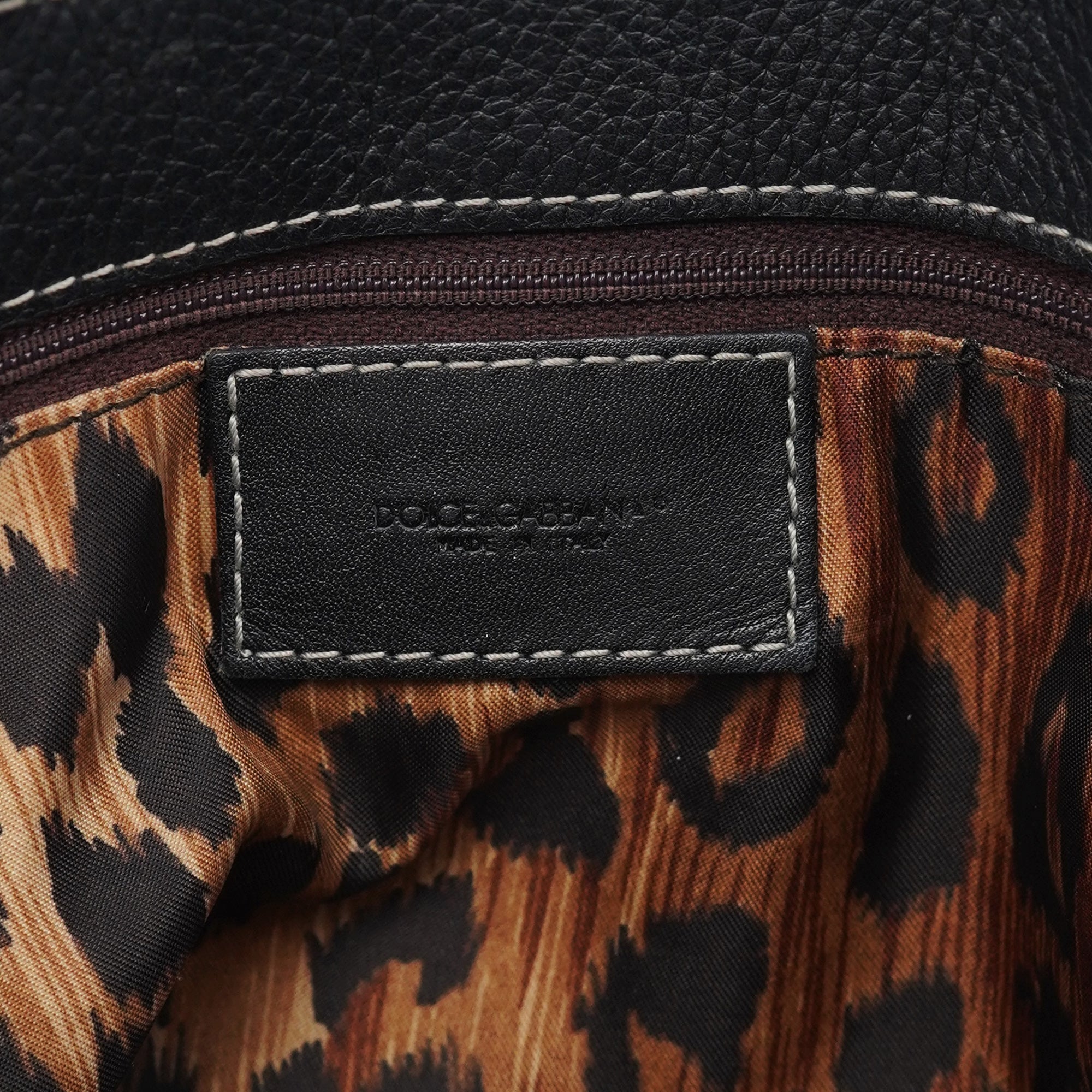 Black Calfskin DG Shoulder Bag