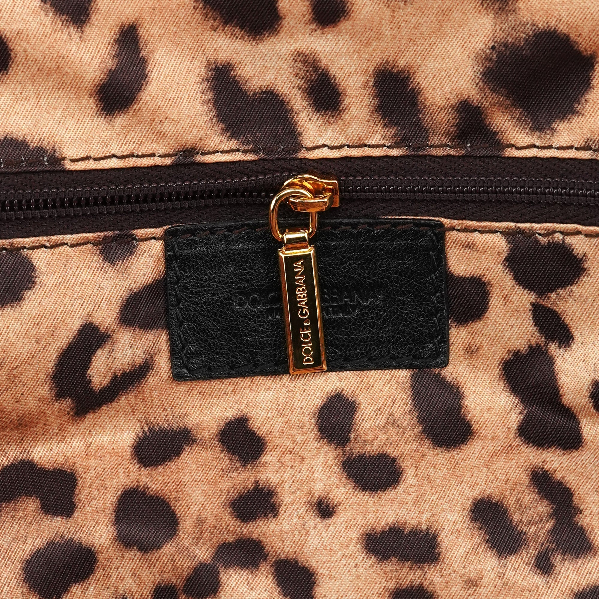 Black Lace Leather Boston Bag