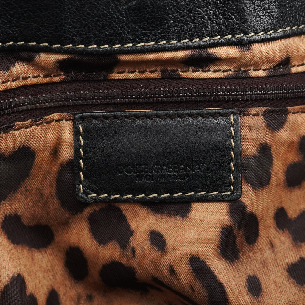 Black Leather Tote Bag
