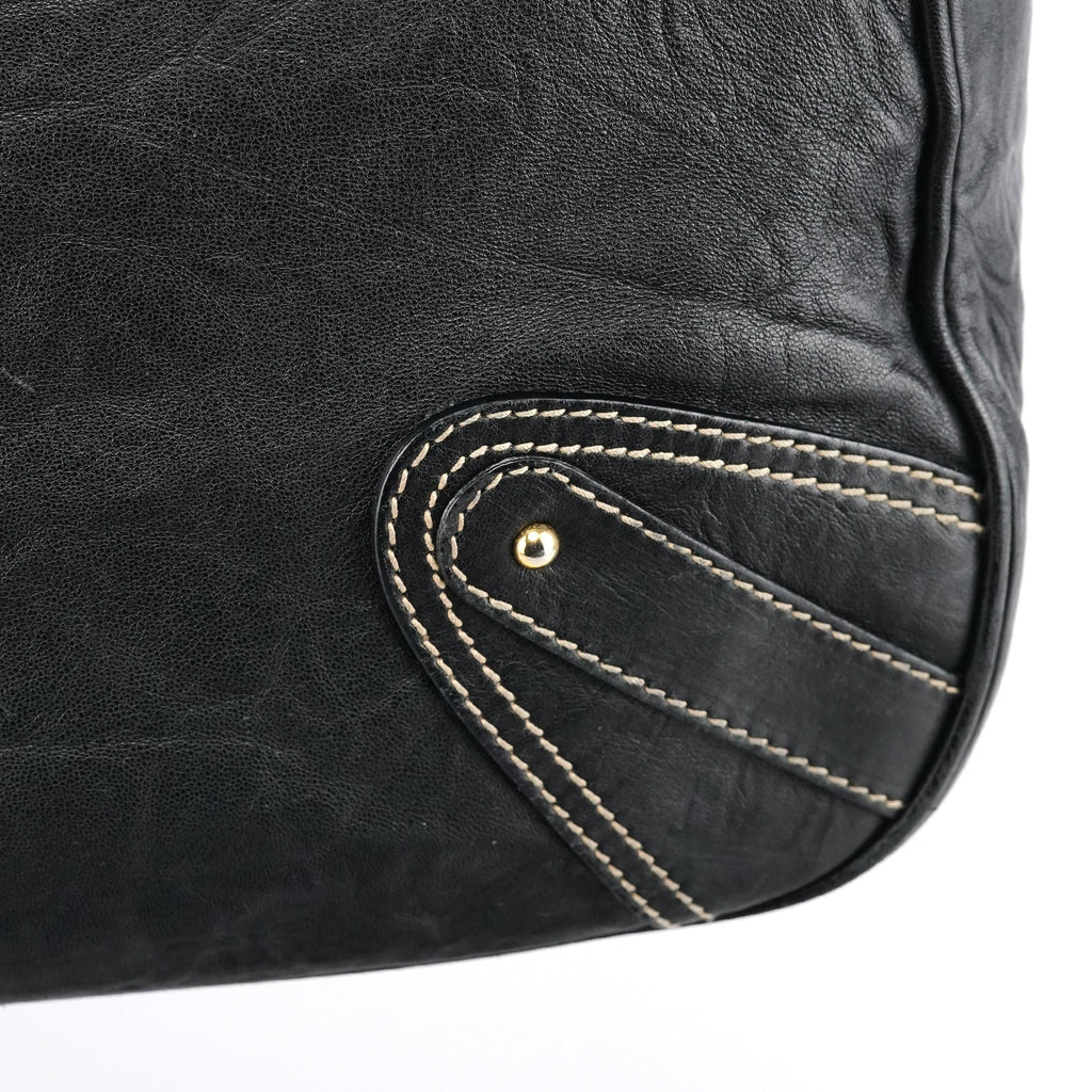 Black Leather Tote Bag