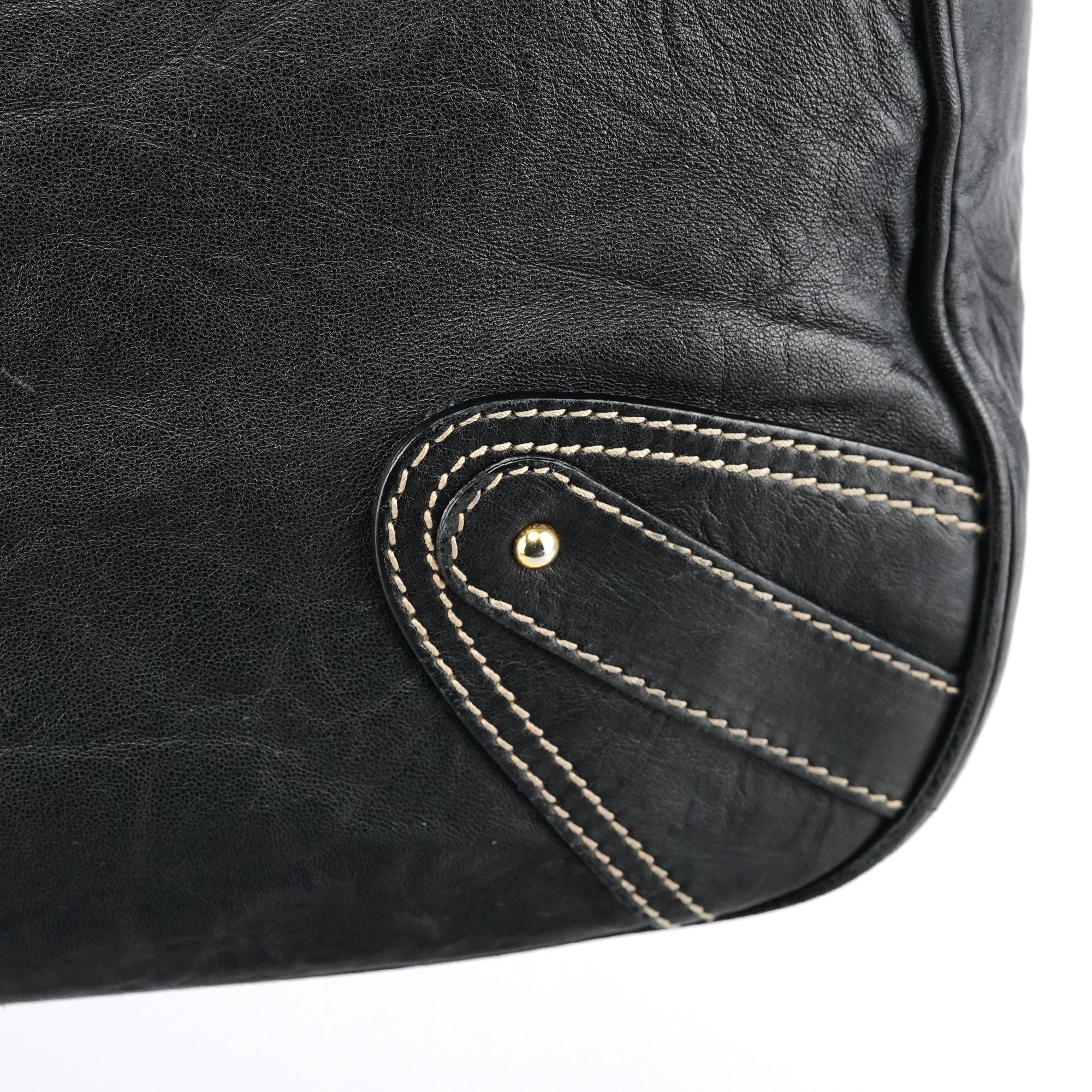 Black Leather Tote Bag