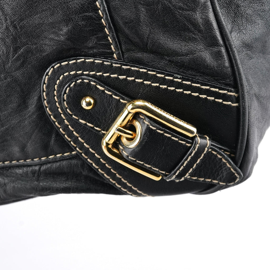 Black Leather Tote Bag
