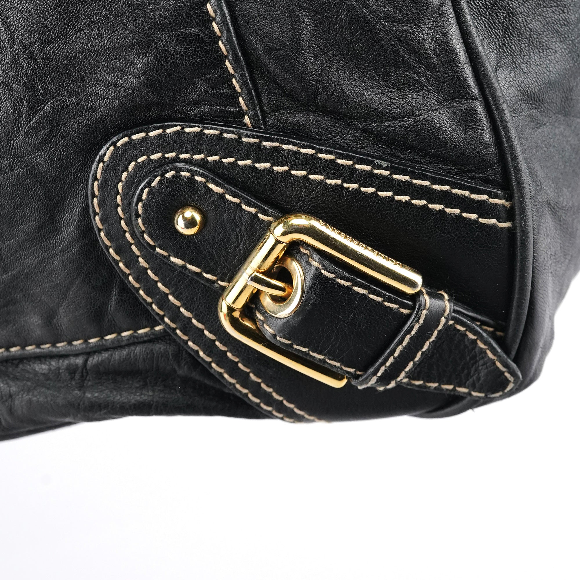 Black Leather Tote Bag