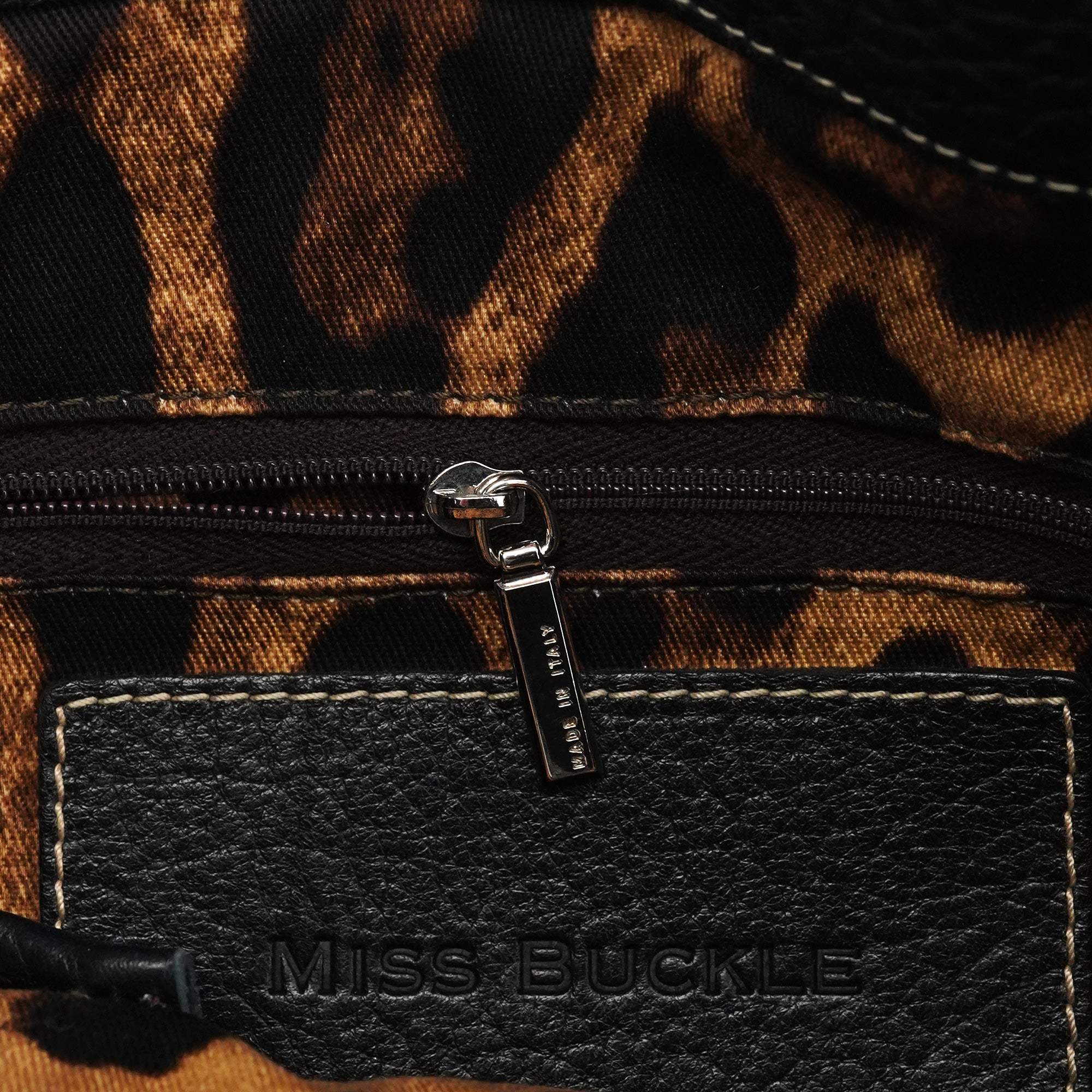 Black Pebbled Leather D&G Tote Bag