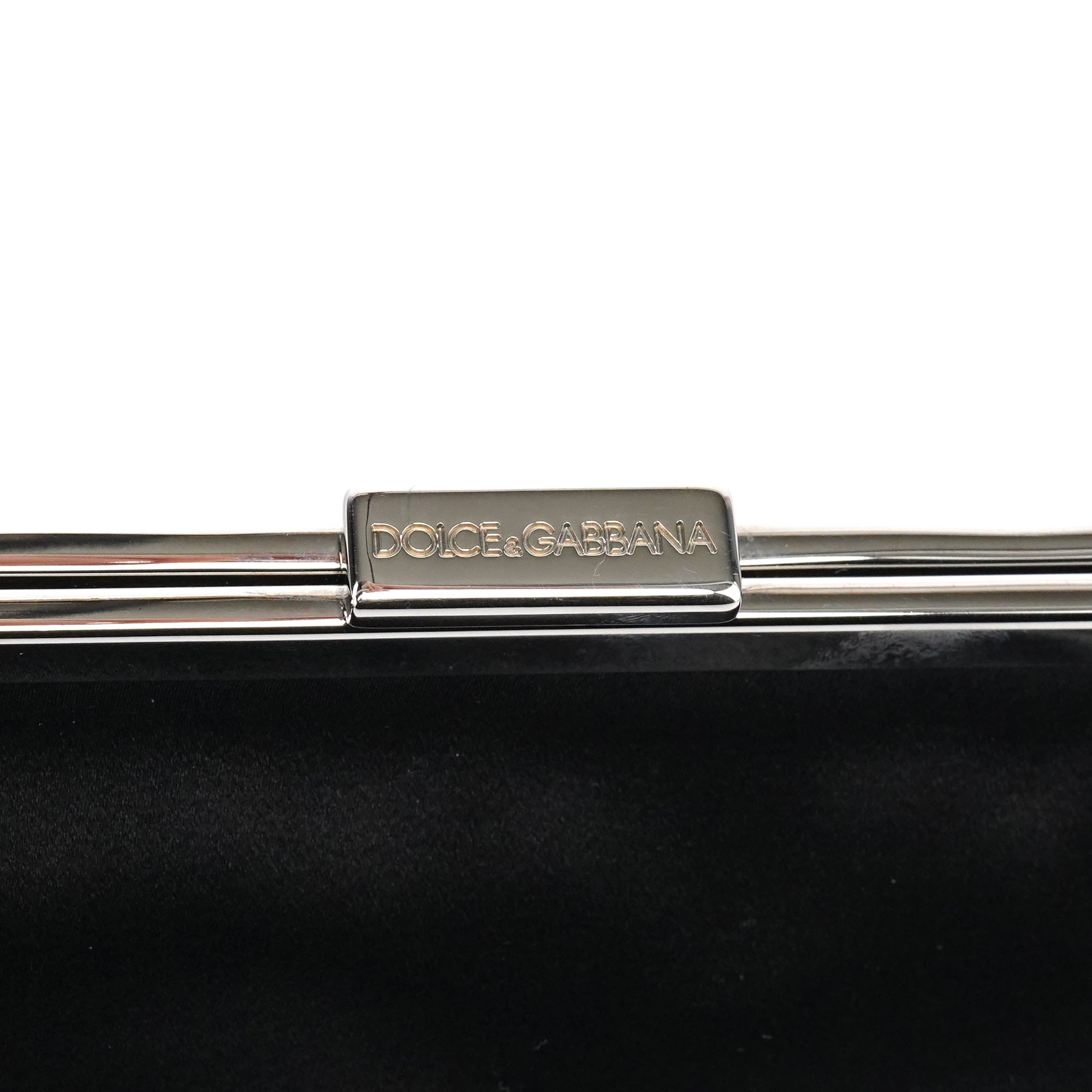Black Satin Clutch Chain Shoulder Bag