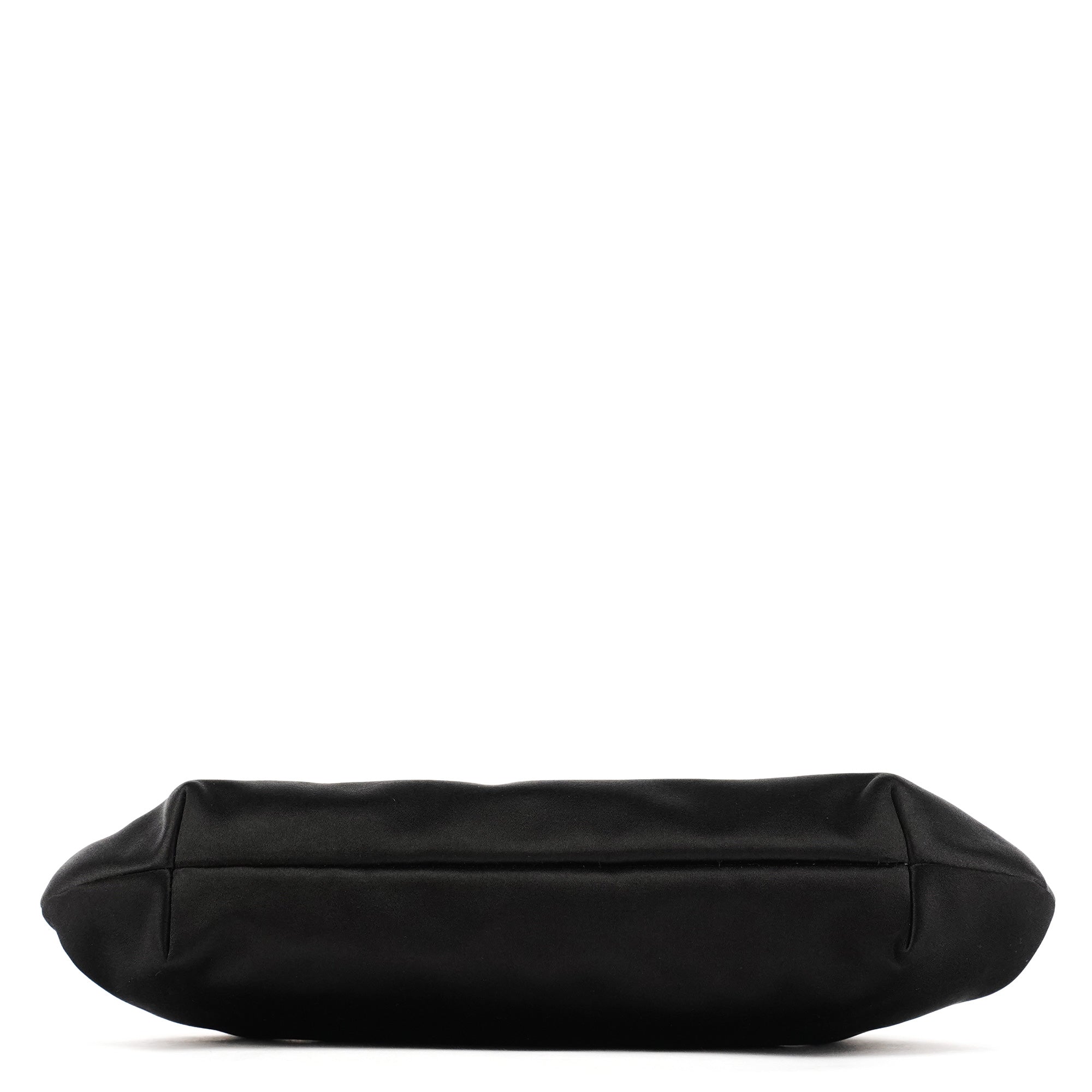 Black Satin Clutch Chain Shoulder Bag