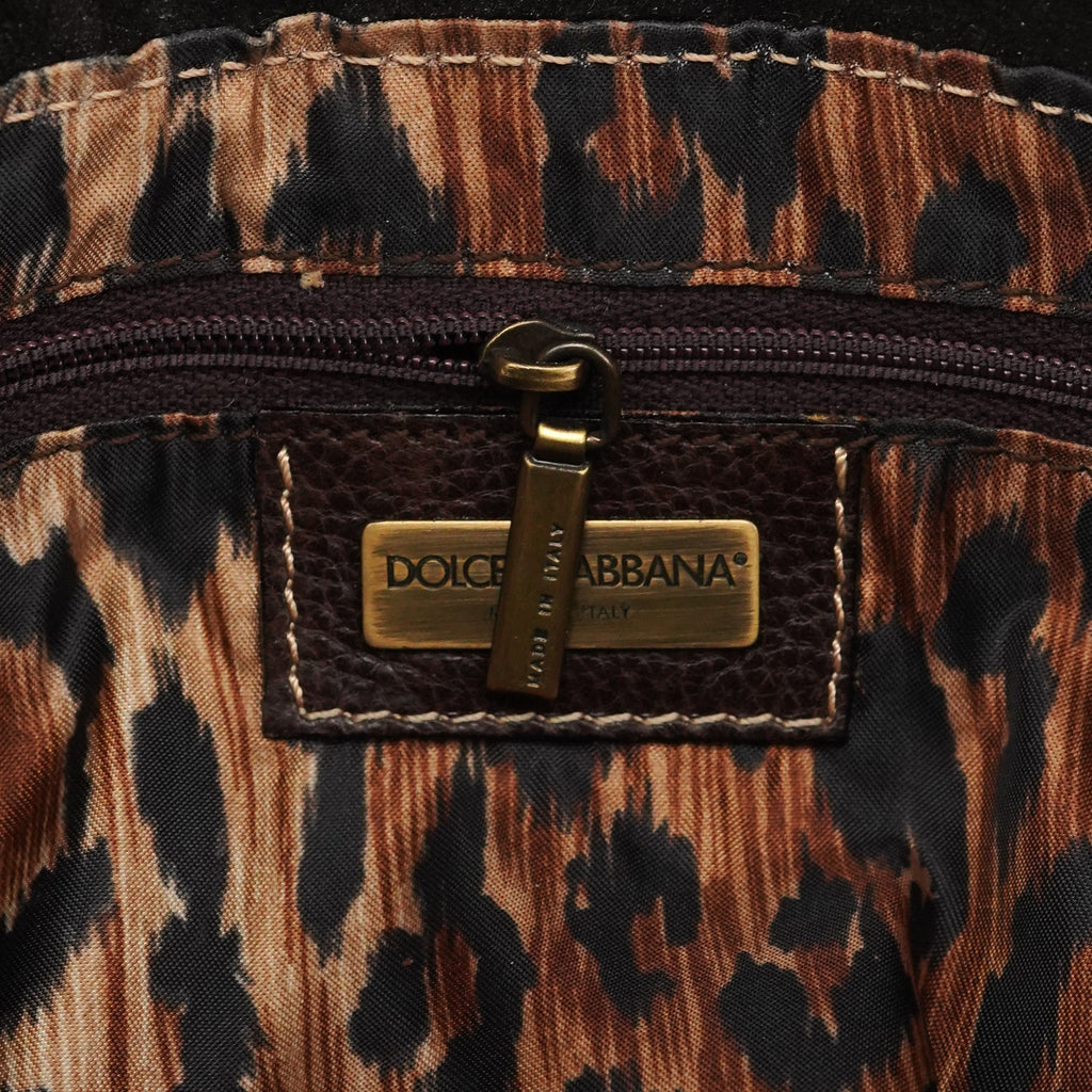 Brown Leather Ring Shoulder Bag