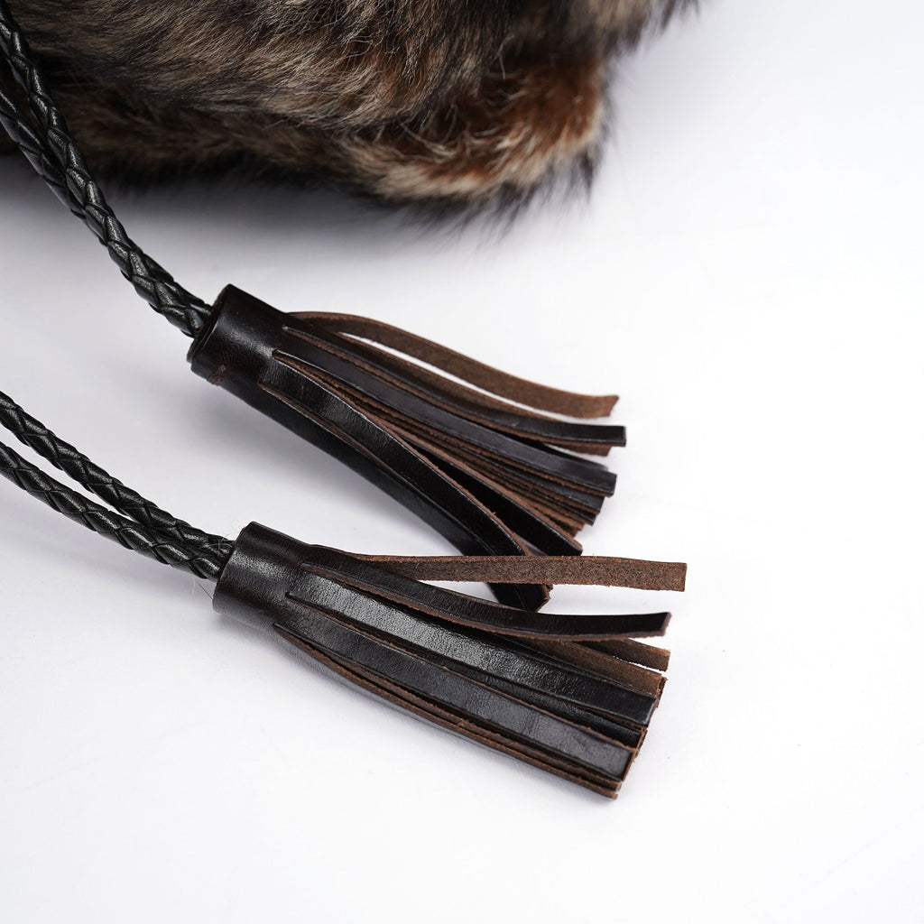 Brown Rabbit Fur Crossbody Bag